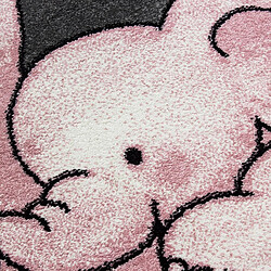 Avis UnAmourDeTapis Tapis enfant 160x230 tissé rose et gris motif animaux ELEPHANT