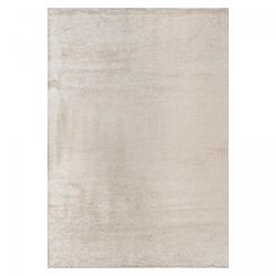 UnAmourDeTapis Tapis kilim 240x340 rectangle tissé en coton crème motif faux uni PEARL