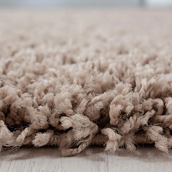 Acheter UnAmourDeTapis Tapis poils longs shaggy 100x200 rectangle tissé beige motif uni UNI L