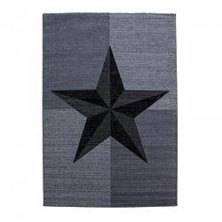 UnAmourDeTapis tapis chambre 160x230 tissé gris foncé et gris clair rectangle motif enfant 