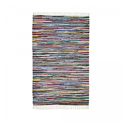 un amour de tapis Tapis kilim 70x140 rectangle tissé en coton multicolore motif ethnique