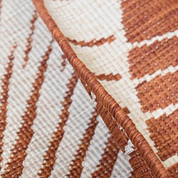 UnAmourDeTapis Un amour de tapis LYN2 B ROND REVERSIBLE - Ø160 cm - Marron pas cher