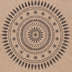 Avis UnAmourDeTapis Tapis extérieur 200x290 tissé kilim beige et noir JUTE ART 6