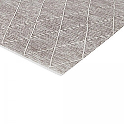 Acheter UnAmourDeTapis tapis salon 140x200 tissé en coton marron clair rectangle motif scandinave COTONA