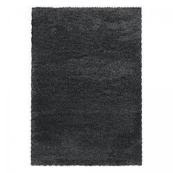 UnAmourDeTapis Tapis longs poils shaggy 80x250 rectangle tissé gris motif uni UNI B