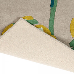 Acheter UnAmourDeTapis tapis grand salon 250x350 fait à la main en laine gris et vert motif floral