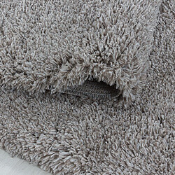 Avis UnAmourDeTapis Tapis longs poils shaggy 80x150 rectangle tissé beige motif uni UNI B