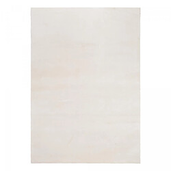 un amour de tapis Tapis salon LYN10 LAVABLE 160x220 soyeux et doux, tapis crème uni à l'aspect Shaggy