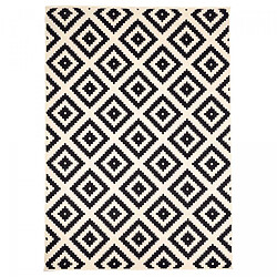 UnAmourDeTapis tapis salon 140x200 tissé crème rectangle motif scandinave LYN1 ROMA