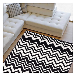 Acheter UnAmourDeTapis Un amour de tapis Lyn1 Vagues - 60x110 cm - Noir