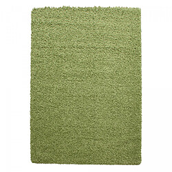 un amour de tapis Tapis poils longs shaggy 100x200 rectangle tissé vert motif uni UNI L