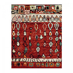 UnAmourDeTapis Tapis berbère 280x380 tissé motifs tribaux LYN8 MOROCO rouge