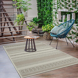 UnAmourDeTapis Tapis exterieur CANCUN EX Beige 200x280 en polypropylène doux et soyeux