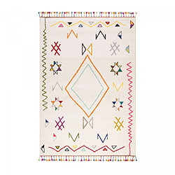 UnAmourDeTapis Tapis berbère 200x290 tissé motif ethnic LYN5 JADIDA crème