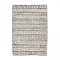 UnAmourDeTapis tapis salon 160x230 tissé en laine gris rectangle motif scandinave TINCA