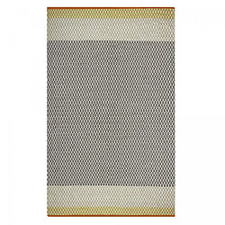un amour de tapis tapis salon 200x300 fait à la main beige et jaune rectangle motif géométrique