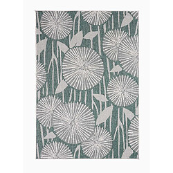UnAmourDeTapis Tapis extérieur, kilim reversible 160x230 LYN2 AX REVERSIBLE vert et crème