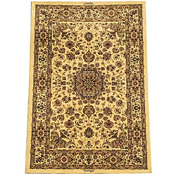 UnAmourDeTapis Tapis oriental 120x170 rectangle beige tissé motif ancestral AKLIM