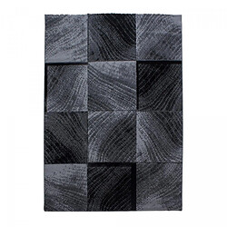 UnAmourDeTapis tapis chambre 160x230 tissé gris et noir rectangle motif géométrique SIPUR
