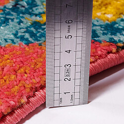 Acheter UnAmourDeTapis Tapis berbère 160x230 tissé motifs tribaux LYN5 OURIKA B bleu et jaune