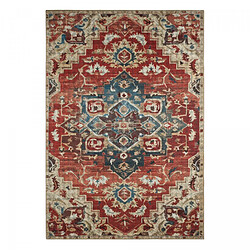 UnAmourDeTapis Tapis orient 160x230 rectangle rouge et beige tissé motif classique MEDA B