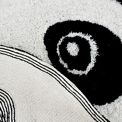 Avis UnAmourDeTapis Tapis enfant Ø80cm en coton Lavable 30° PANDA blanc et noir