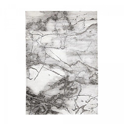 UnAmourDeTapis tapis salle à manger 200x290 tissé gris rectangle motif abstrait MARBAL