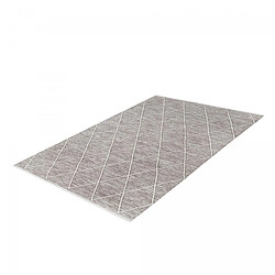 Avis UnAmourDeTapis tapis salon 140x200 tissé en coton marron clair rectangle motif scandinave COTONA