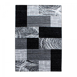 un amour de tapis tapis cuisine 120x170 tissé noir et gris rectangle motif géométrique PLONI