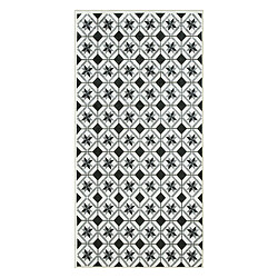 un amour de tapis Tapis de cuisine 50x180 Noir , facile d'entretien LYN11 N & B
