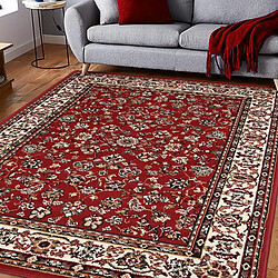 UnAmourDeTapis Tapis oriental 160x225 rectangle rouge tissé motif ancestral LYN1 NOMED