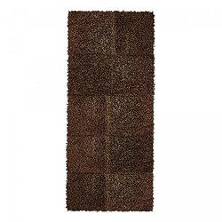 UnAmourDeTapis Tapis shaggy 80x320 rectangle tufté marron motif uni SHAGGY N