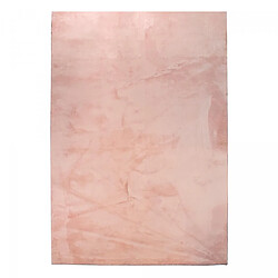UnAmourDeTapis Tapis salle à manger 240x340 LYN10 LAVABLE Rose uni, tapis shaggy à longs poils