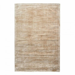 UnAmourDeTapis tapis chambre 170x240 fait à la main en viscose beige rectangle motif uni NEO +