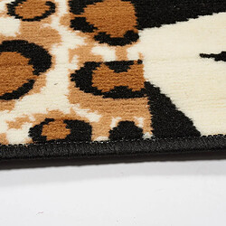 Avis UnAmourDeTapis tapis chambre 80x150 tissé beige rectangle motif animaux LYN1 SAVANA
