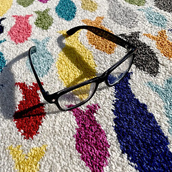 Acheter UnAmourDeTapis Tapis enfant 60x110 rectangle tissé crème motif animaux FISHES