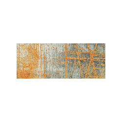 UnAmourDeTapis tapis entrée 140x200 tissé orange rectangle motif abstrait RUSTIC