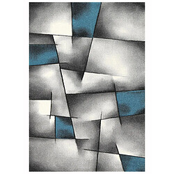 UnAmourDeTapis tapis salle de réception 200x290 tissé turquoise rectangle motif géométrique