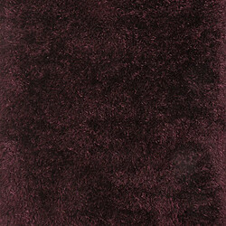Avis UnAmourDeTapis Tapis shaggy Ø100cm rond fait main violet motif uni MALAIDORY