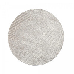 un amour de tapis Très grans tapis rond de salon Ø240cm LYN9 CERNAN Beige, tapis rond ton sur ton moderne