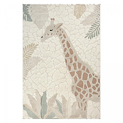 UnAmourDeTapis Tapis enfant LYN9 GIR AF 80x150 cm Crème - Tapis facile d'entretien, doux et soyeux