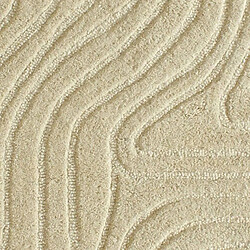 UnAmourDeTapis Tapis Salon 160 x 230 cm Beige, Laine chaleureuse, VYTA, motif abstrait en relief, design graphique pas cher