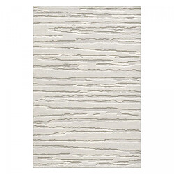 UnAmourDeTapis tapis salon 160x230 tissé crème rectangle motif simple LYN9 CERVAG