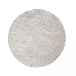 un amour de tapis Très grans tapis rond de salon Ø240cm LYN9 F Beige, tapis rond ton sur ton moderne