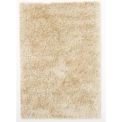 UnAmourDeTapis Tapis shaggy 80x140 rectangle fait main crème motif uni MALAIDORY