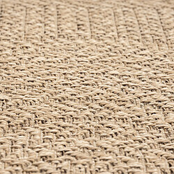 Acheter UnAmourDeTapis Tapis extérieur intérieur rond Ø80 LYN13 REZA aspect jute motif arc-en-ciel ton sur ton