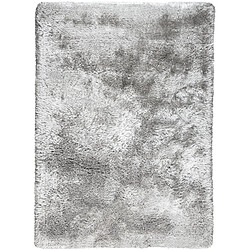 un amour de tapis Tapis shaggy 170x240 rectangle fait main gris motif uni ADORE 2
