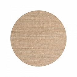 UnAmourDeTapis Tapis rond 200 x 200-cm, jute naturelle tissé à la main, forme rond, uni beige, JUTE J