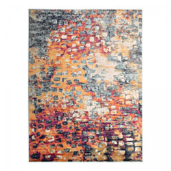 un amour de tapis Tapis Vintage Oriental 120x170 cm - LYN3 DESI - Couleur : multicolore bleu orange rose