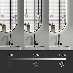 Saniland Miroir de salle de bain lumineux - Noir pas cher